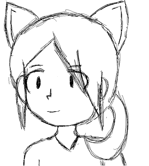 632x704 Cat Ears (Sketch) By Waterberr - Cat Ears Sketch