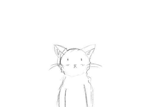 500x361 Cat Sketch Gif By Hoppip - Cat Images Sketch