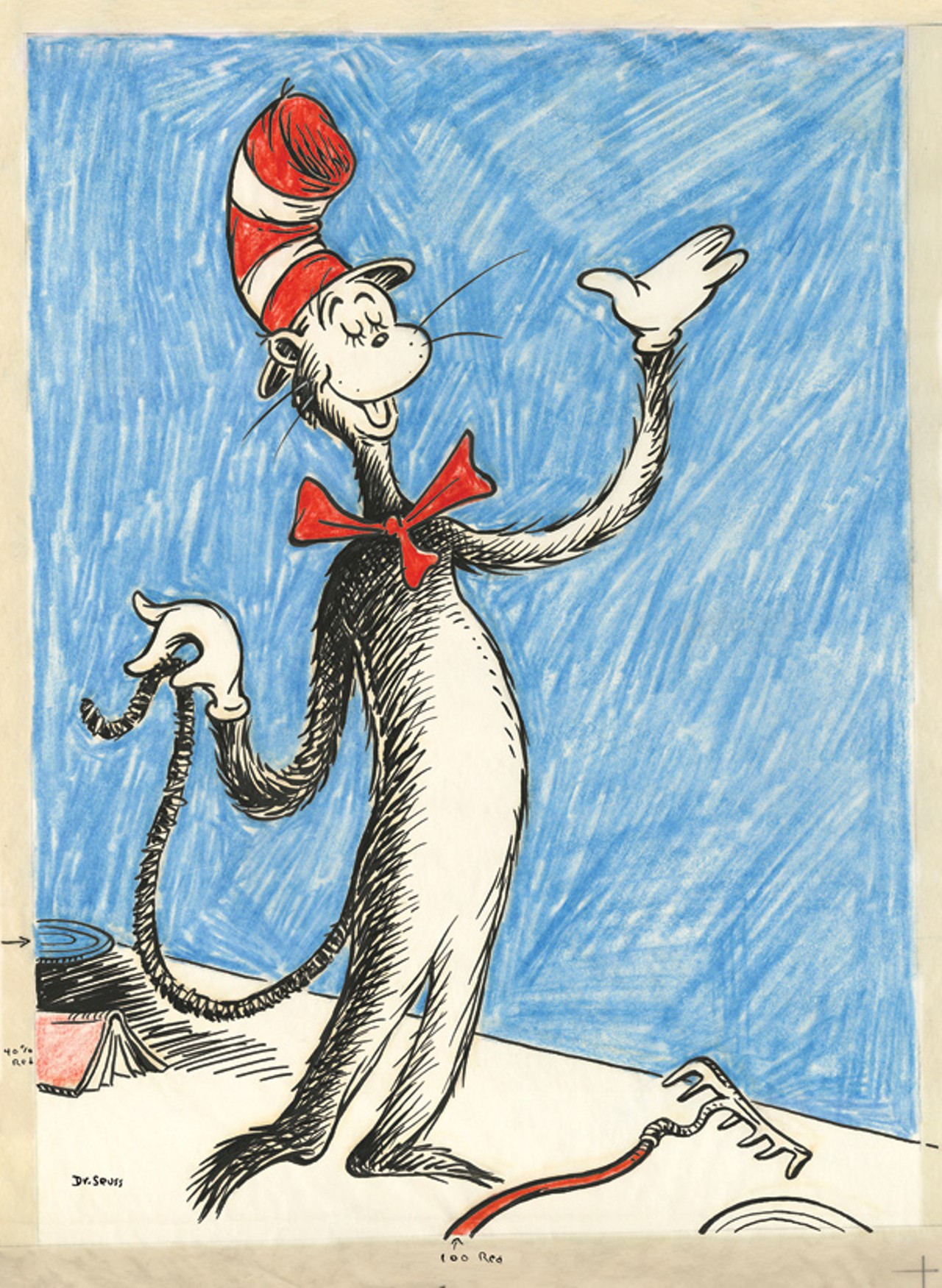1280x1751 Dr. Seuss Comes To Water Tower Place Art Review Chicago Reader - Cat In The Hat Sketch