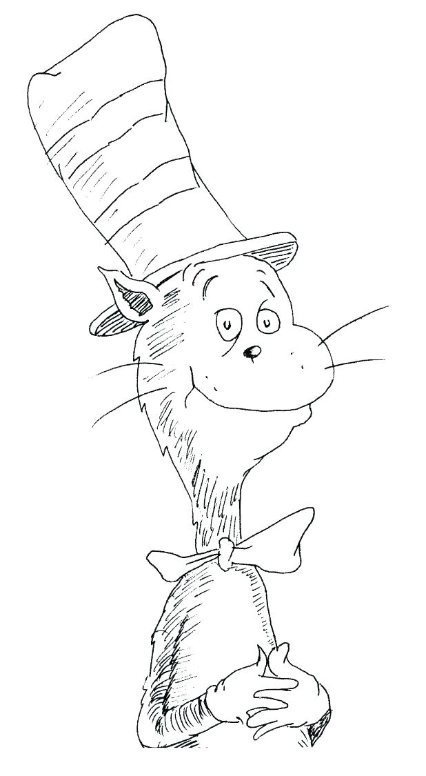 618x1125 Cat In The Hat Coloring - Cat In The Hat Sketch