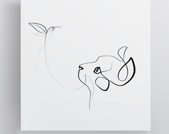 340x270 Cat Art Etsy - Cat Line Sketch