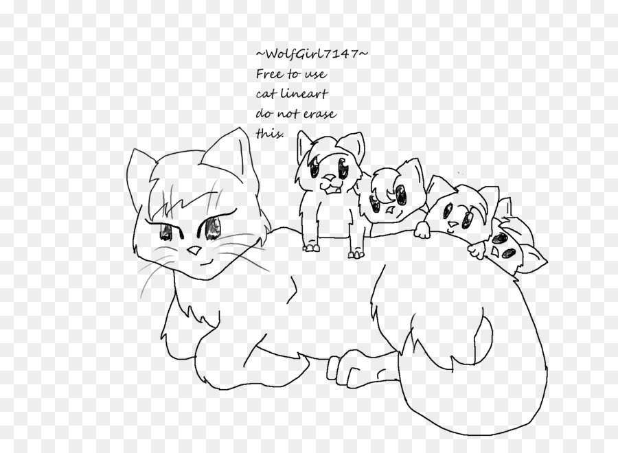 900x660 Kitten Whiskers Cat Line Art Sketch - Cat Line Sketch