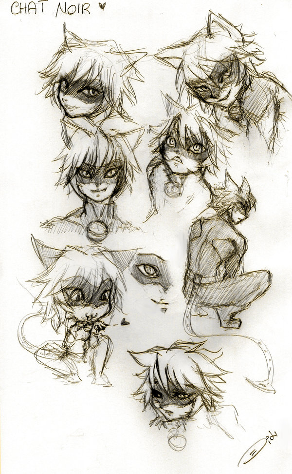 600x972 Chat Noir Sketch By Sakuretta94 - Cat Noir Sketch