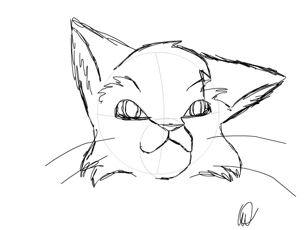602x452 Warrior Cat Sketch - Cat Sketch