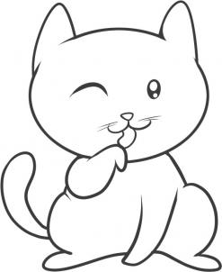 247x302 How To Draw How To Draw A Cat For Kids - Cat Sketch Easy