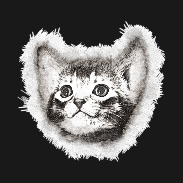 630x630 Adorable Cat Sketch - Cat Sketch For Kids