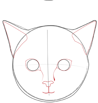Cat Sketch Outline