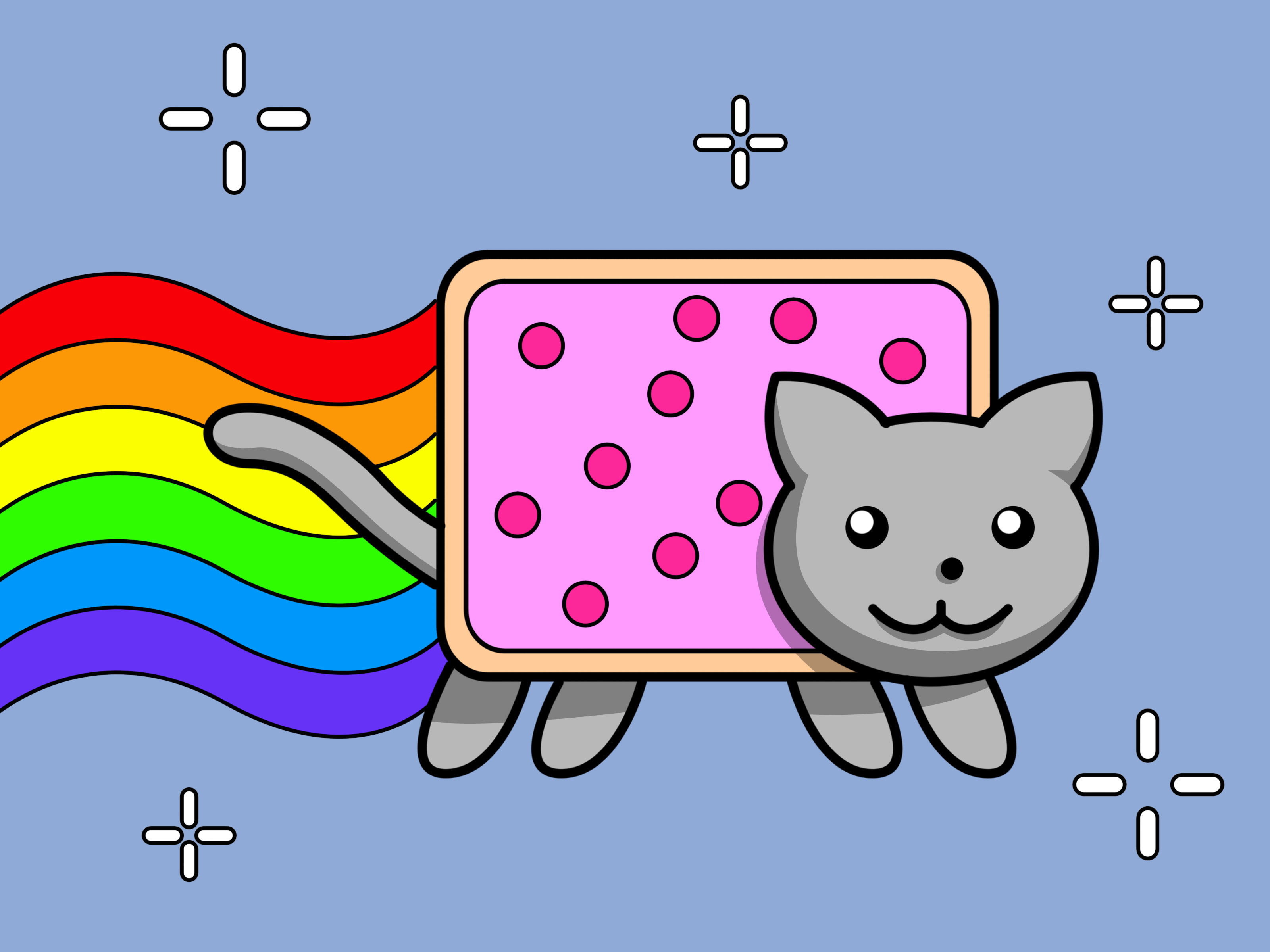 3200x2400 How To Draw Nyan Cat 10 Steps (With Pictures) - Cat Sketch Step By Step