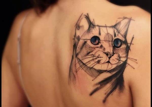 Cat Sketch Tattoo