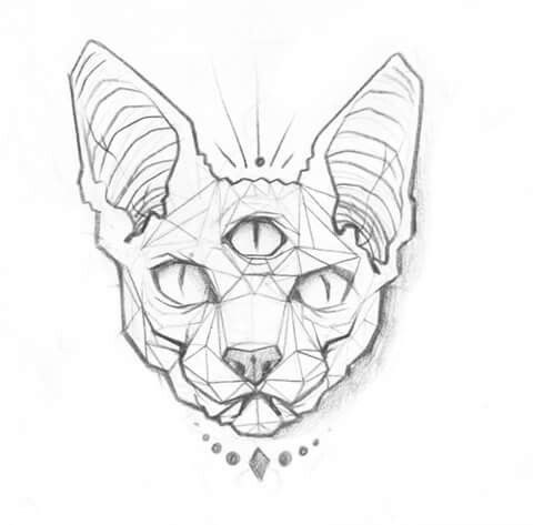 480x473 Cat Tattoo Sketch Tattoos 3 Tattoos, Tattoo - Cat Sketch Tattoo