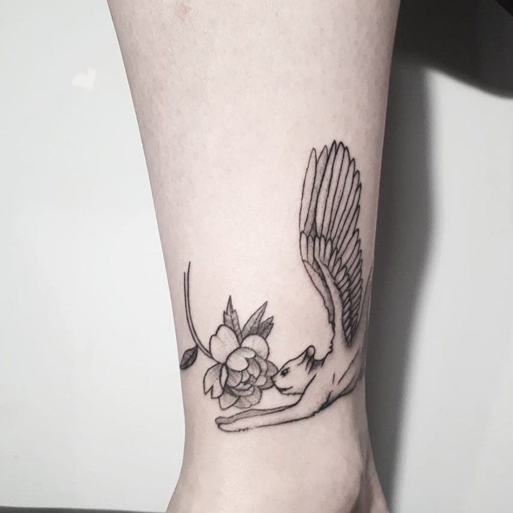 1054x1054 Lubsoroka - Cat Sketch Tattoo