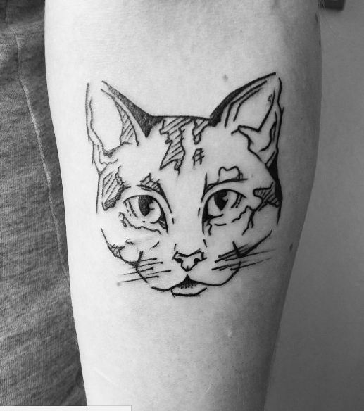 840+ Free Tattoo Simple Cat Idea Tattoo Photos