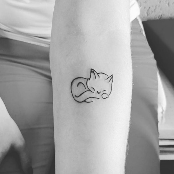 600x600 75 Of The Cutest Cat Tattoo Designs For Cat Lovers - Cat Tattoo Sketch