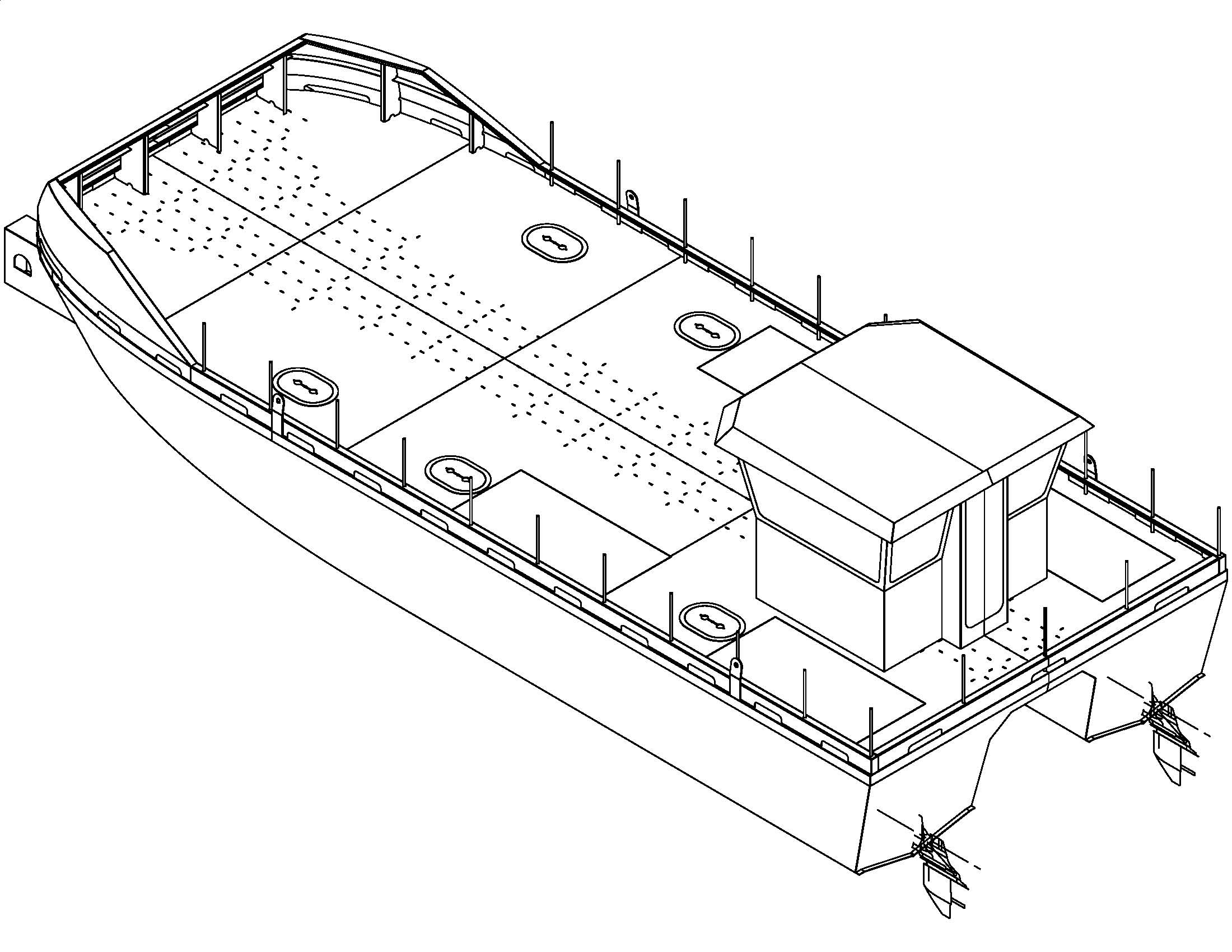 2200x1700 45 Ft Catamaran Workboat (1740) Aluminum Boat Plans Amp Designs By - Catamaran Sketch
