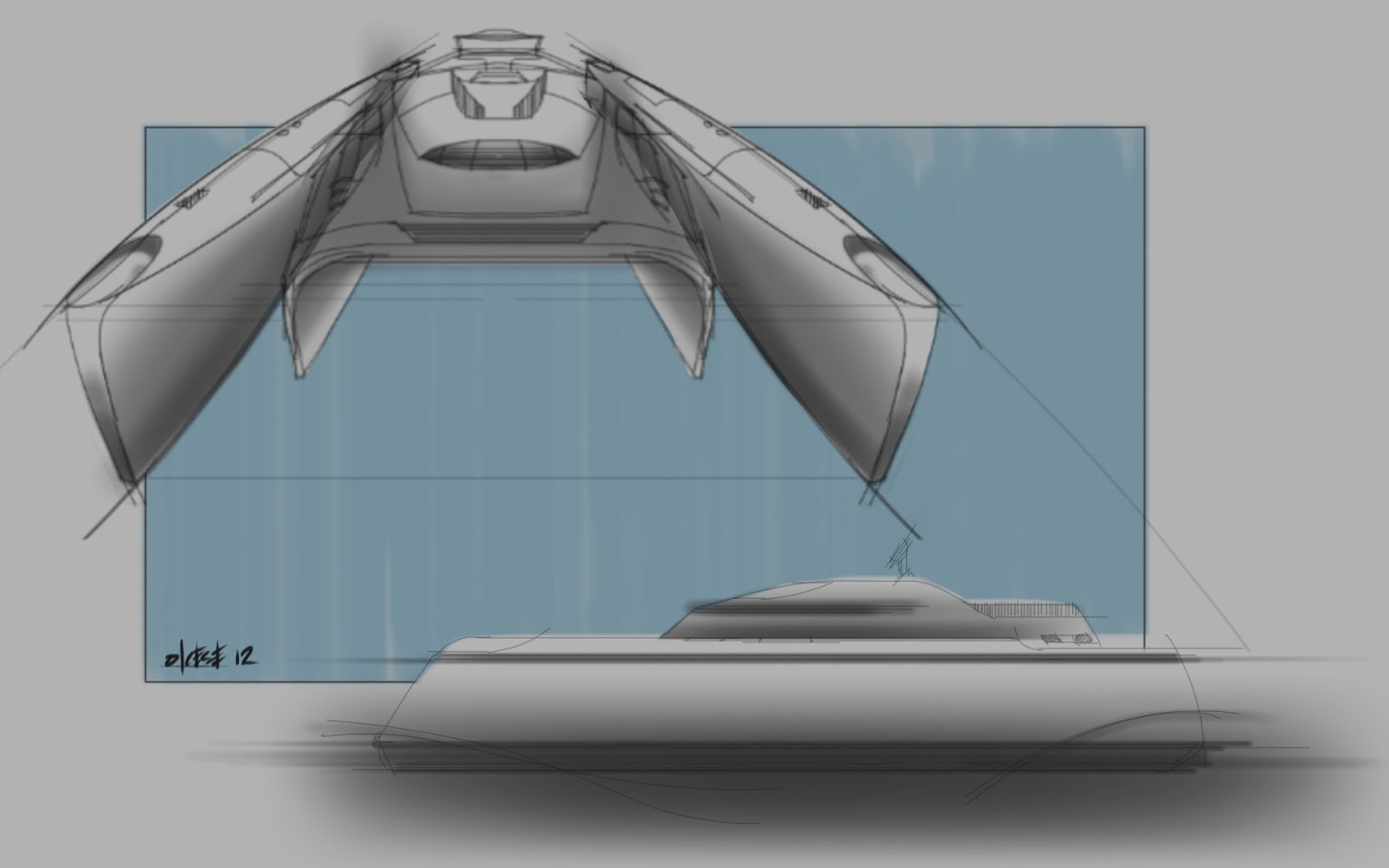 1600x1000 Catamaran Sketch Jingo Design - Catamaran Sketch