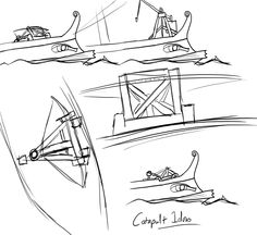 236x216 Hades Sketches 1 A Clumsy Adventure Development Sketches - Catapult Sketch