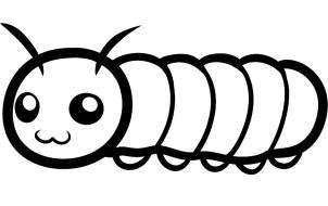 302x190 How To Draw How To Draw A Caterpillar For Kids - Caterpillar Sketch