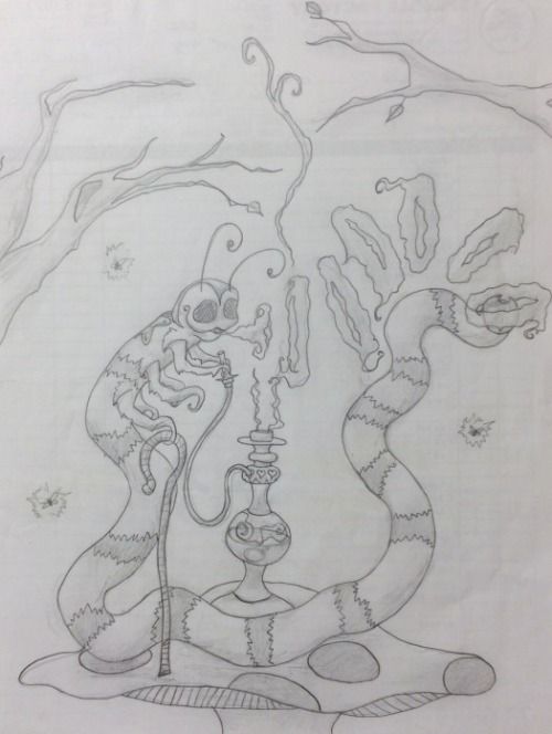 500x664 The Caterpillar - Caterpillar Sketch