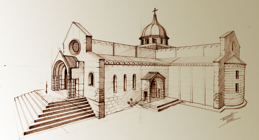 1000x541 Cathedral Pencil Drawing Sketch Br Keep Sketching!! - Cathedral Sketch