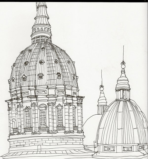 600x645 Cathedral Sketch By Ormsbee - Cathedral Sketch