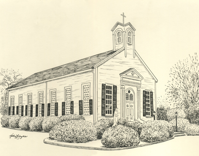 400x314 Our Lady Of Mount Carmel Catholic Church Flyoung Studio - Catholic Church Sketch