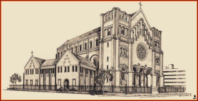 812x413 St. Joseph Catholic Church New Orleans - Catholic Church Sketch