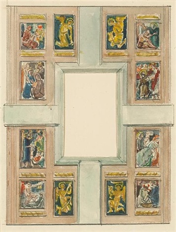 357x470 Preliminary Sketches For The Reredos Of The Sanctuary Of St - Catholic Sketches