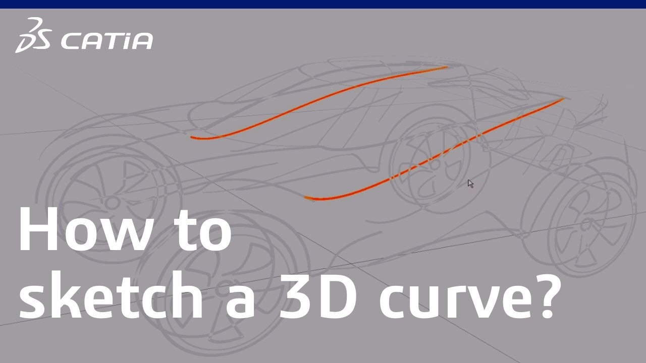1280x720 How To Sketch A 3d Curve With Catia Natural Sketch - Catia Natural Sketch