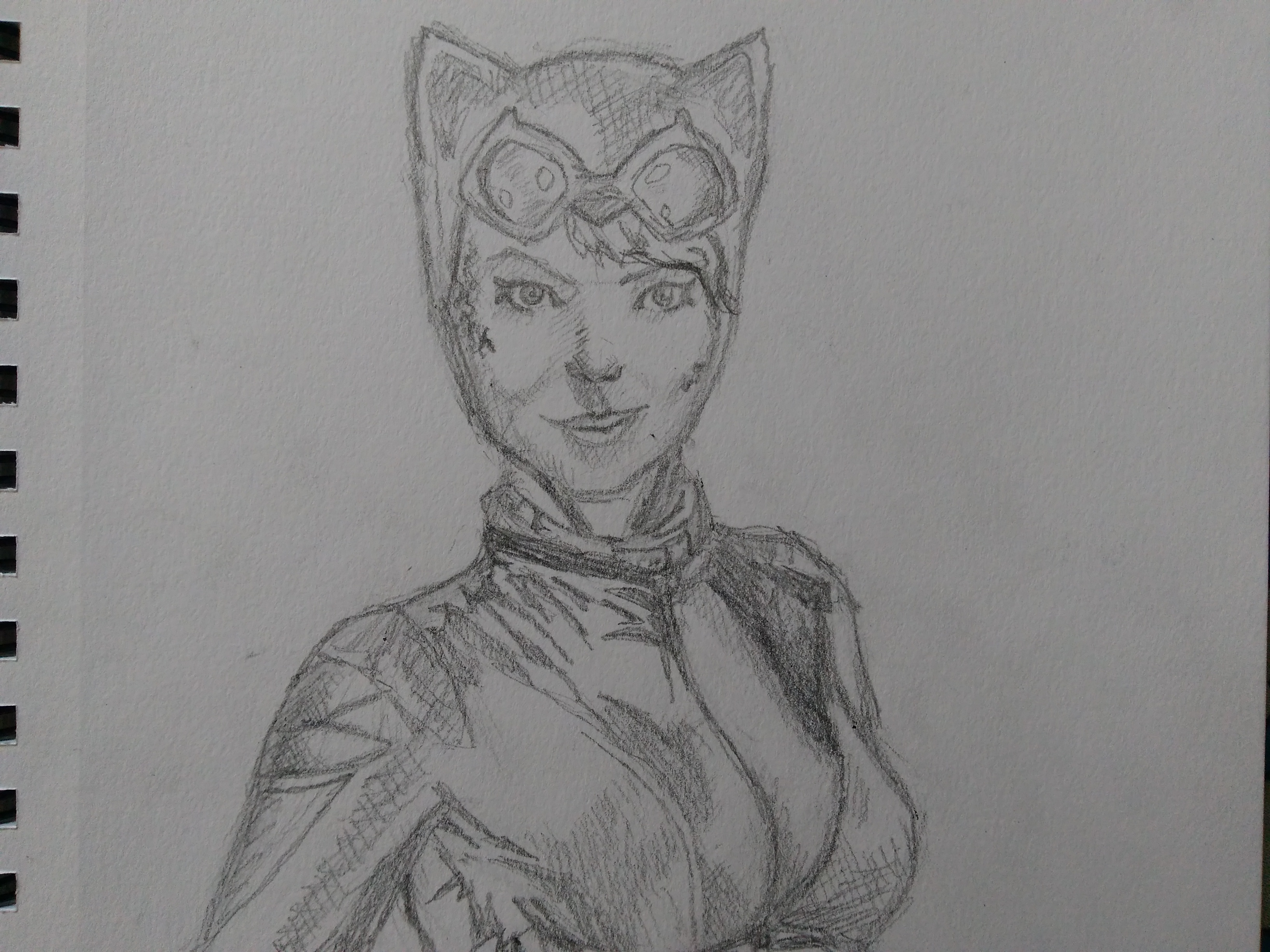 3264x2448 Catwoman Sketch By Trex17 On Newgrounds - Catwoman Sketch