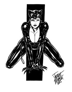 236x300 Catwoman By Joseph Mackie Original Art Commission Sketch 11x14 Ebay - Catwoman Sketch