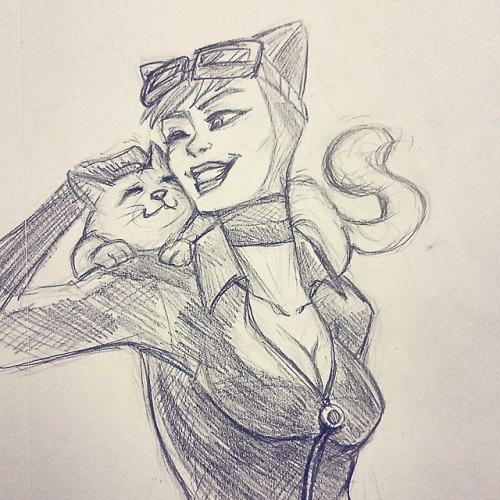 500x500 Catwoman Sketch Tumblr - Catwoman Sketch