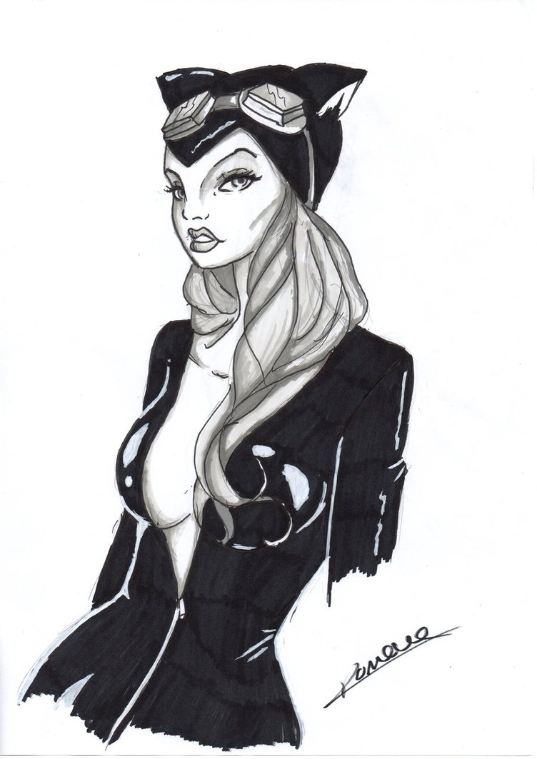 752x1063 Catwoman Sketch By Holicdraw34 - Catwoman Sketch