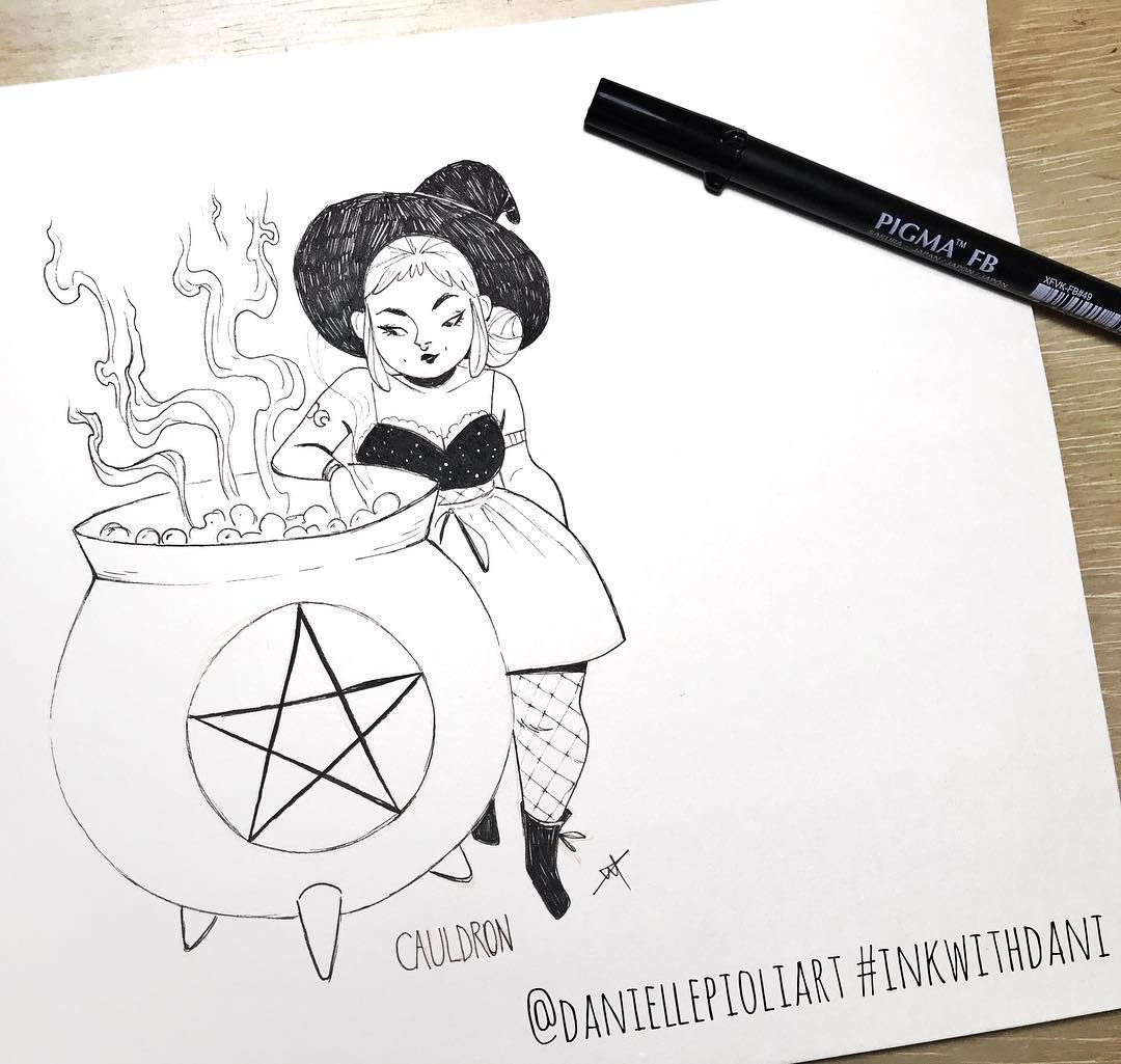 1080x1025 Inkwithdani - Cauldron Sketch