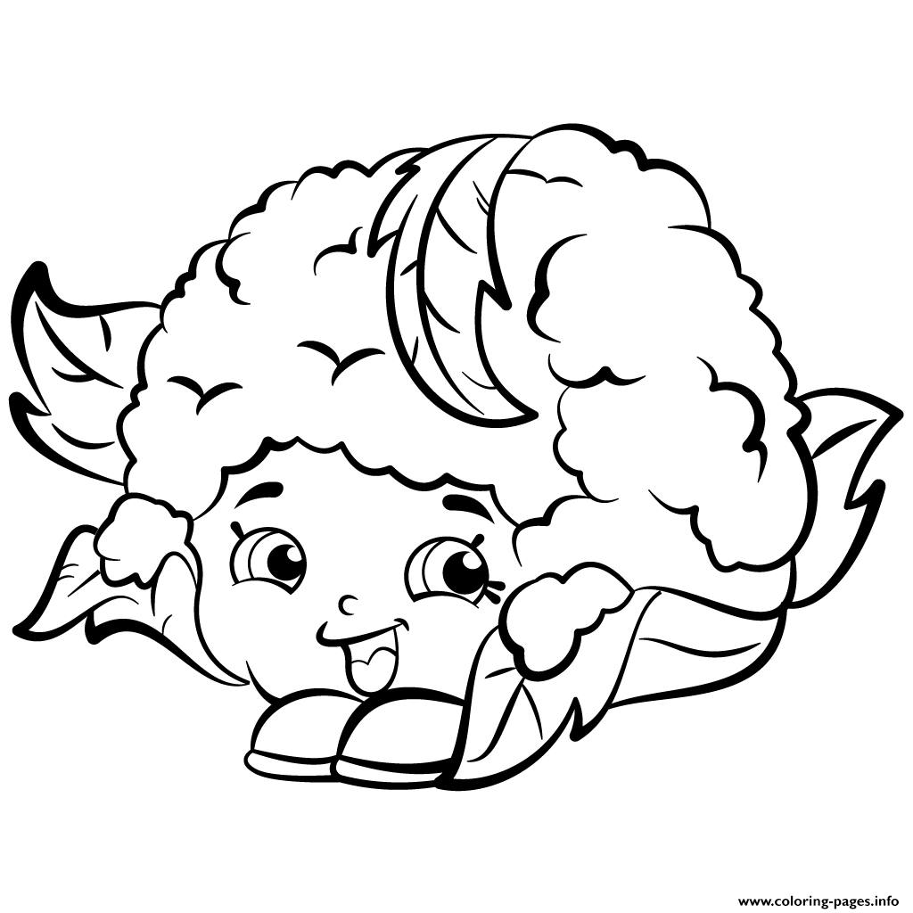 1024x1024 Collection Of Free Colliflower Clipart Colouring Page. Download On - Cauliflower Sketch