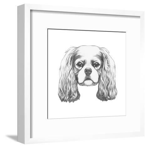 473x473 Portrait Of Cavalier King Charles Spaniel. Hand Drawn Illustration - Cavalier King Charles Spaniel Sketch