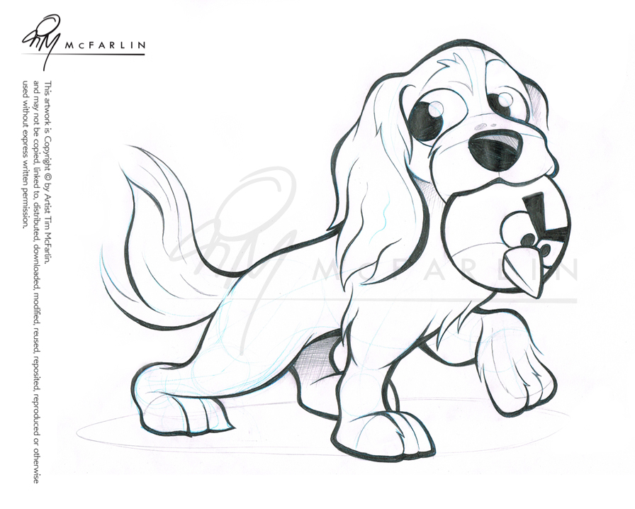 896x718 Cavalier Spaniel Caricature Sketch By Timmcfarlin - Cavalier Sketch
