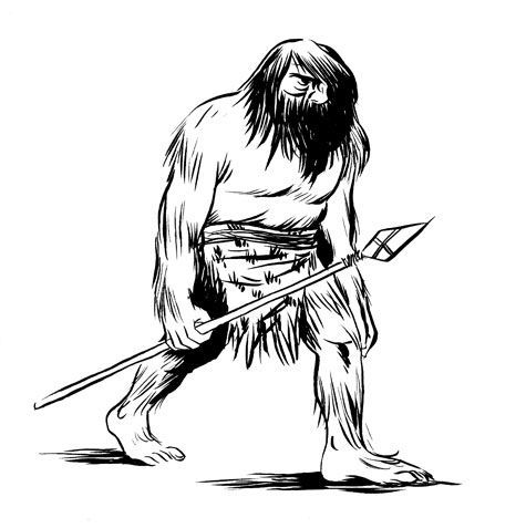 475x477 Caveman Drawing Coloring Pages Projects To Try - Caveman Sketch