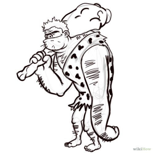 500x500 Draw A Caveman Drawing Tutorials Amp Templates - Caveman Sketch