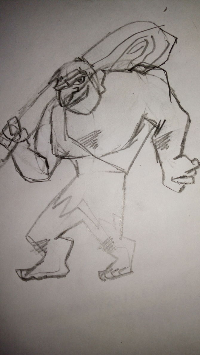 670x1191 How To Draw A Caveman 7 Steps (With Pictures) - Caveman Sketch