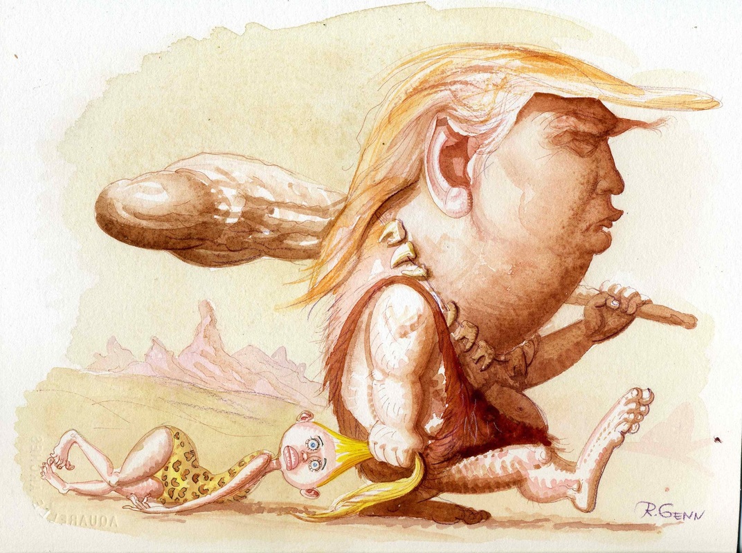 1072x800 Trump Caveman - Caveman Sketch