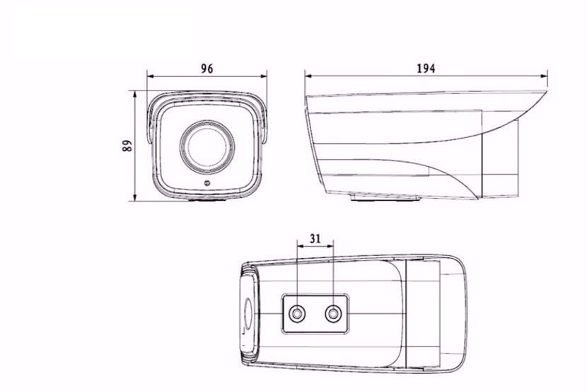 830x553 Original Dahua Cctv Camera Dh Ipc Hfw4433m I1 4mp Network Ir - Cctv Camera Sketch