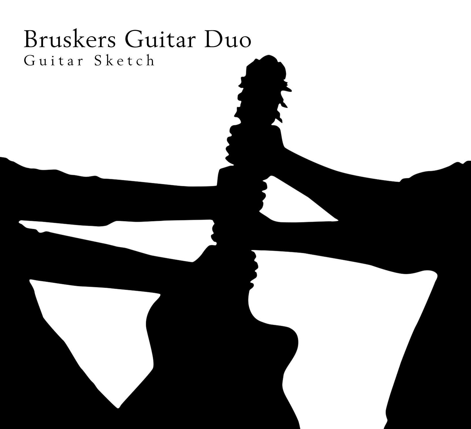 1632x1488 Guitar Sketchcd Bruskers Guitar Duo - Cd Cover Sketch
