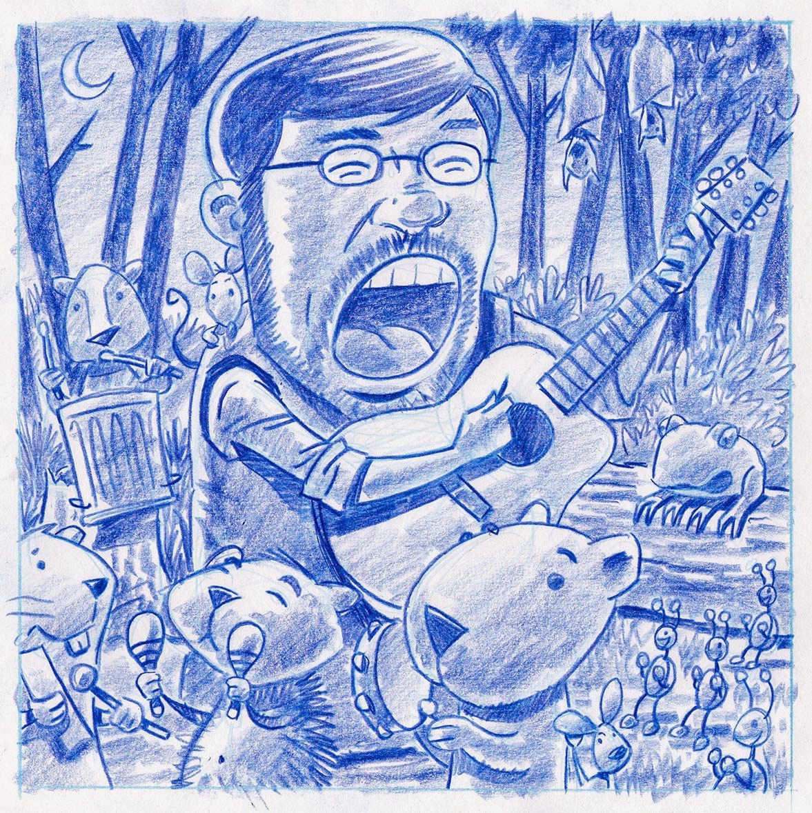 1177x1179 Mike Cressy Art Cd Cover Sketch - Cd Cover Sketch