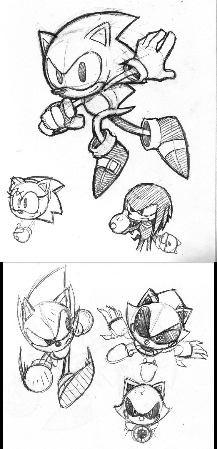 738x1526 Sonic Cd Sketches By Rongs1234 - Cd Sketch