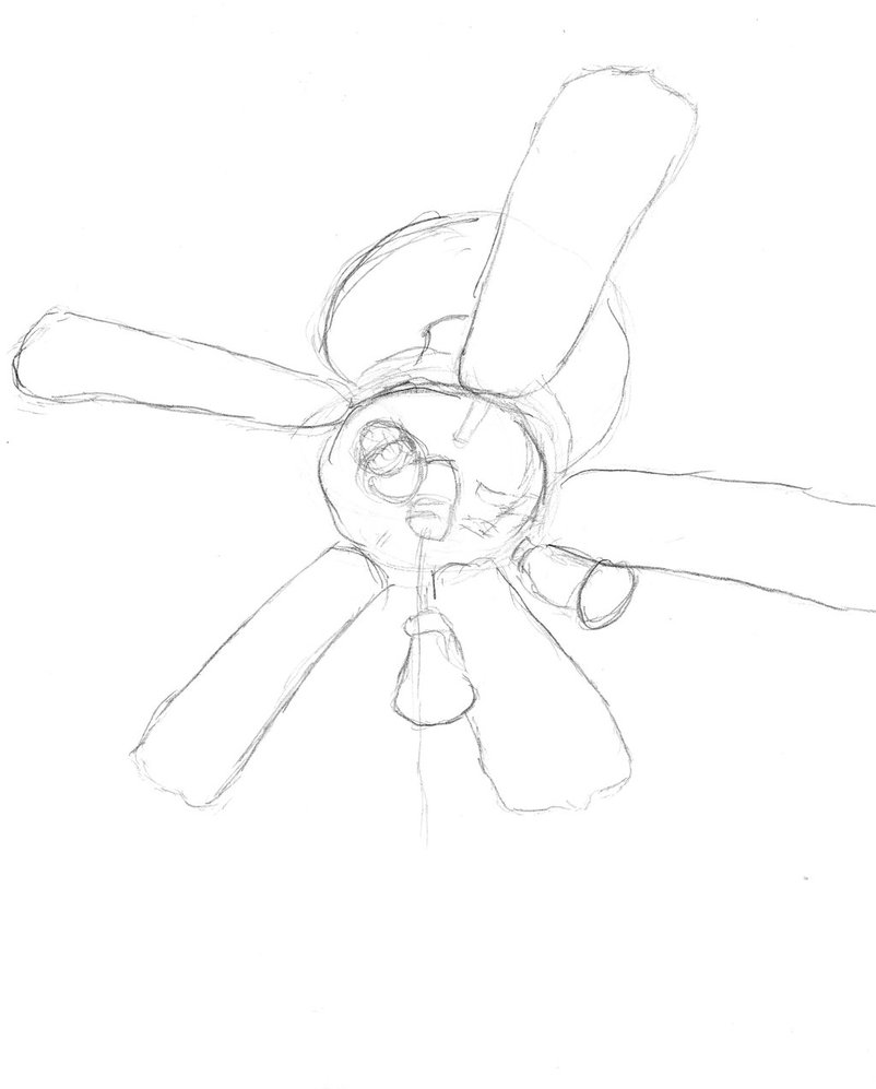 802x997 Ceiling Fan Sketch By Unpr0gr4mm3d - Ceiling Fan Sketch
