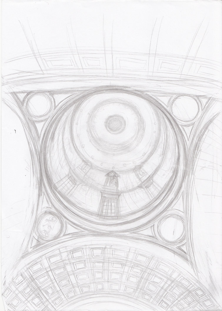 755x1057 Church Ceiling Sketch By Amysolar - Ceiling Sketch