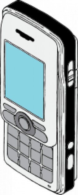 252x626 Cellphone Sketch Vector Free Download - Cell Phone Sketch