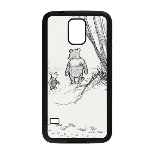 500x500 Winnie The Pooh Bear Piglet The Pig Donkey Pencil Sketch Custom - Cell Phone Sketch