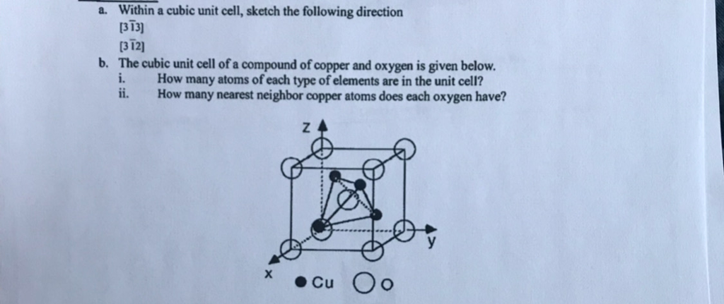 1024x431 Solved Within A Cubic Unit Cell, Sketch The Following Dir - Cell Sketch