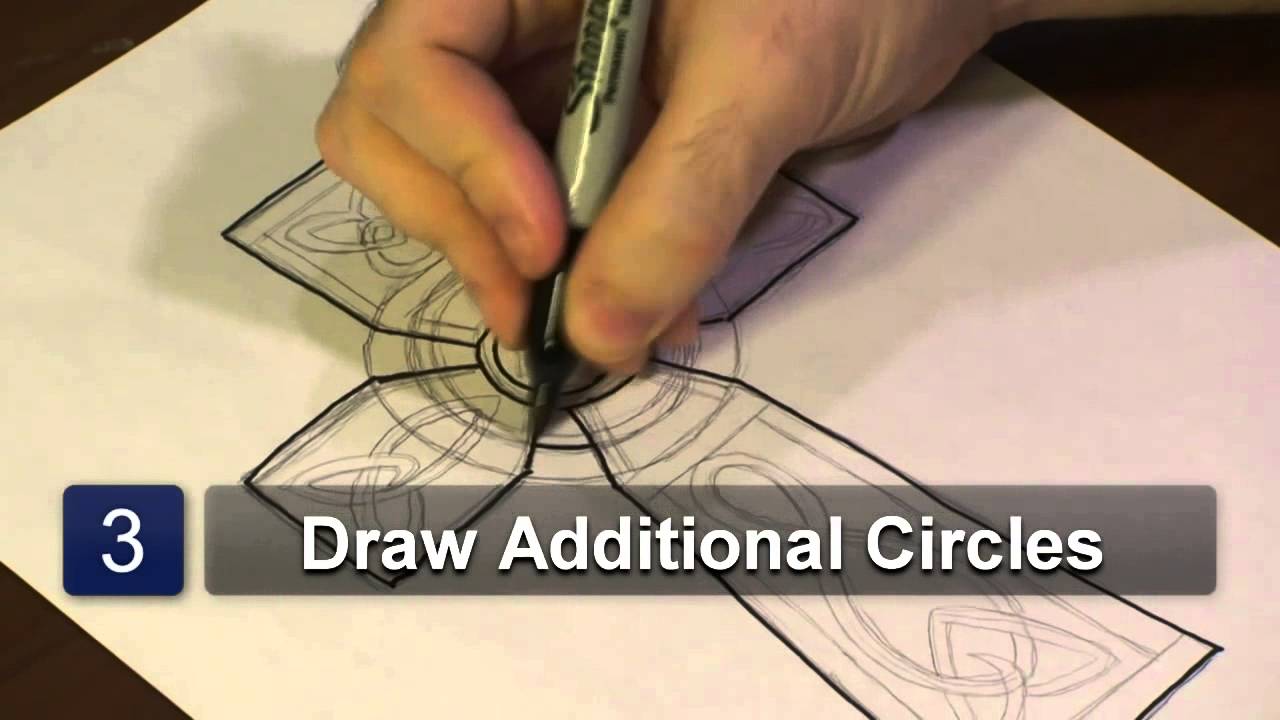 1280x720 How To Draw Celtic Crosses - Celtic Cross Sketch